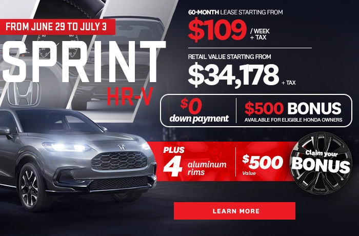 Bannière de Sprint HR-V